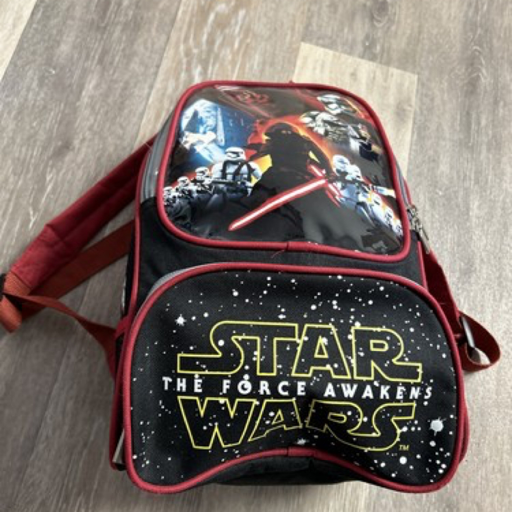 Star Wars The Force Awakens Backpack Kylo Ren Stormtroopers 12in Red and Black